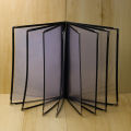 pvc menu holder-1 * Menu Cover 8 Pages 16 View-Transparent & black. 