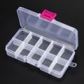 3pcs 10 Grid Electronic Component Parts Kits Plastic Storage Box Case. 