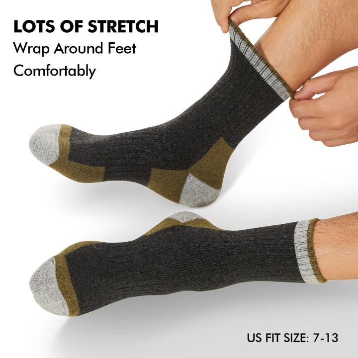 SIMIYA%205%20Pairs%20Merino%20Wool%20Socks%20for%20Men%20Hiking%20Socks%20Winter%20Wool%20Warm%20Socks%20Breathable%20Crew%20Thermal%20Socks%20Against%20Cold(US%207-13)%20-%20Image%206