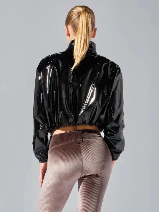 Glossy%20Patent%20Leather%20Jacket%20Coat%20Women%20Faux%20Leather%20Lapel%20Crop%20Bomber%20Jacket%20Pocket%20Punk%20PVC%20Overcoat%20Party%20Clubwear%20Custom%20New%20-%20Image%202