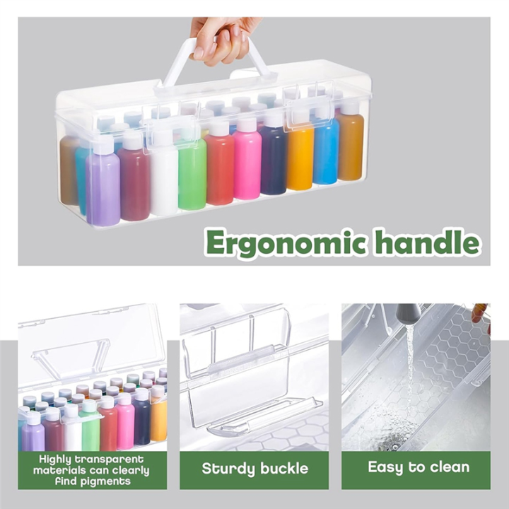 3%20Pcs%20Paint%20Storage%20Box%20for%202%20Fl.%20Oz%20Acrylic%20Paints,%20Acrylic%20Portable%20Craft%20Art%20Organizer%20with%20Handle,%2030%20Bottles%20White%20-%20Image%208