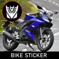 Bike Sticker Transformer 3D Chrome Finish Transformer Sticker For Bike Lock Bike Hand Gloves r15 r-15 fzs yamaha Bike Helmet Accessories Bike Sticker.