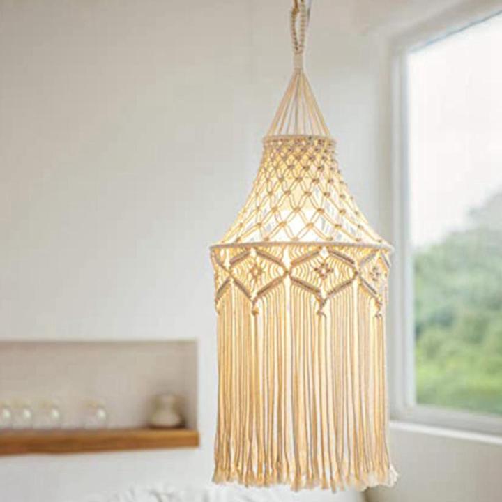 2X Macrame Lamp Shade Hanging Pendant Light Cover Modern Bedroom