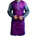 Purple Silk Semi Long Long Panjabi.