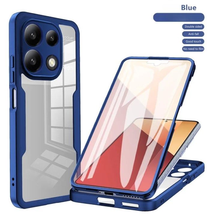 Phone%20case%20Xiaomi%20Poco%20M6%20Pro%204G%20Poco%20M6Pro%20Poco%20M%206%20Pro%20M6Pro%204G%20Transparent%20Protector%20with%20Mobile%20phone%20Film%20Cover%20Double%20Protect%20shield%20Full%20Cover%20Armor%20Cover%20cases%20-%20Image%202
