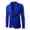 2022 Fashion Men Blazer Coat Single Button Turn-down Collar Formal Suit Jacket Plus Size Suit Coat Wedding. 