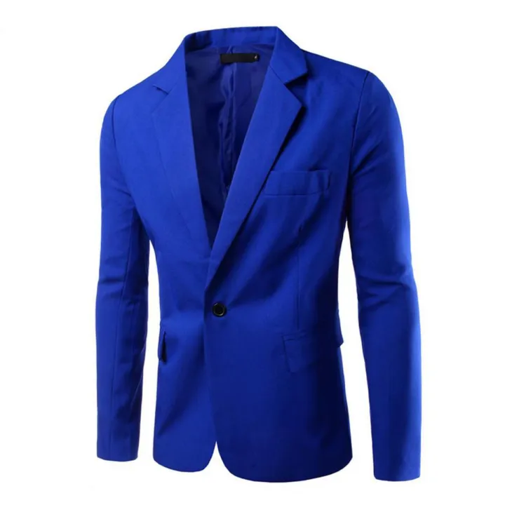 2022 Fashion Men Blazer Coat Single Button Turn-down Collar Formal Suit Jacket Plus Size Suit Coat Wedding