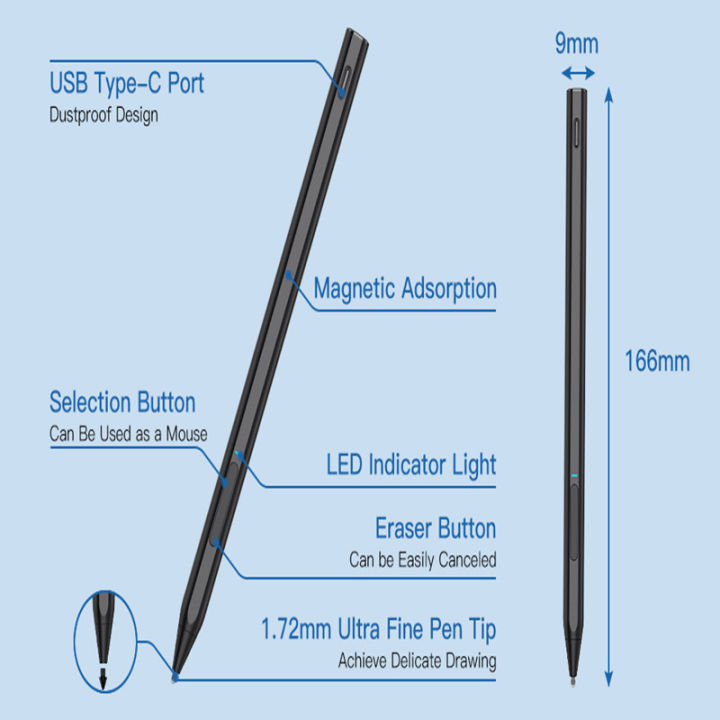 Stylus%20Pen%20For%20HP%20ENVY%20X360%20Pavilion%20X360%20Spectre%20X360%202-in-1%20Laptop%20Rechargeable%20MPP%202.0%20Tilt%20Pen%203J122AA#ABB%20-%20Image%204