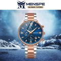MENSPE Men's Quartz Watch True Three Eyes Wristwatch High-grade Fashion True Eye Six Stitches Waterproof Luminous Calendar Clocks Multi-functional Sports Waterproof Calendar Watch. 