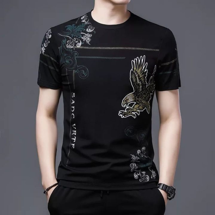 Black Colour Half Sleeve T Shirt For Men