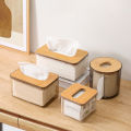 Tissue Clear Box Napkin Household Transparent Rectangular Wooden Modern Desktop Creative Transparent Table Tissue Box Holder. 