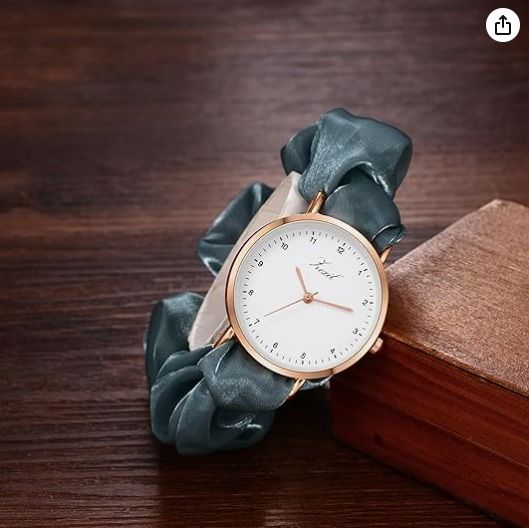 OIDEA Women Elastic Band Wristwatch: Scrunchies Band Stretch Watches Quartz Analog Easy Reader Watches for Women Ladies