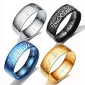 Finger Ring Muslim Allah Stainless Steel Men Islam Rings Jewelry.