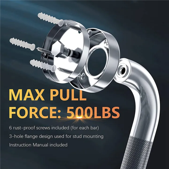 2X%2012-Inch%20Non-Slip%20Shower%20Grab%20Bar%20Chrome-Plated%20Stainless%20Steel%20Bathroom%20Grab%20Bar%20with%20Textured%20Handle%20-%20Image%203