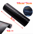 2 Pcs Sticker Black Carbon Fiber (18"×3" )Vinyl Wrap Texture for modification self adhesive DIY Decor Bike ,Motorcycle,Car stickers any purpose. 