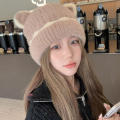 Plush Women'S Beanie Stylish Faux Warm Knitted Hat Wool Cap for Fall Winter Outdoor K-Pop Fans Women'S Fashion.