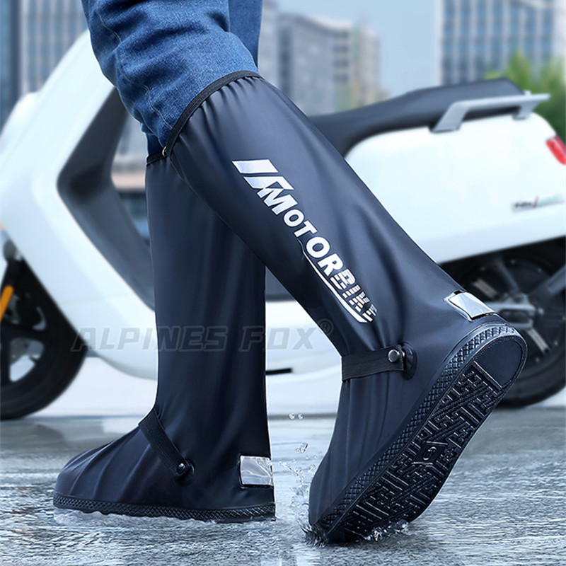【Free Returns】 High Tube Rain Shoe Covers Hot Sell Creative Waterproof Reusable Motorcycle Cycling Bike Rain Boot Rainproof Shoes Cover
