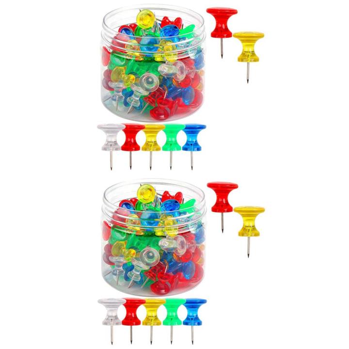 ZOROOM Giant Push Pins 200-Pack Large Thumbtacks Used for Cork Board Bulletin Board with Plastic Case