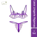 Sexy Lingerie Pajamas Lace Bikini Set for Women Ladies & Girls From Shilpiana (Purple - Free Size). 