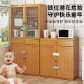 Kids Multifunctional Safety Locks Baby Anti-pinch Hand Cabinet Lock Double Lock Invisible Button Cabinet Door Lock Baby Protective Refrigerator Drawer.