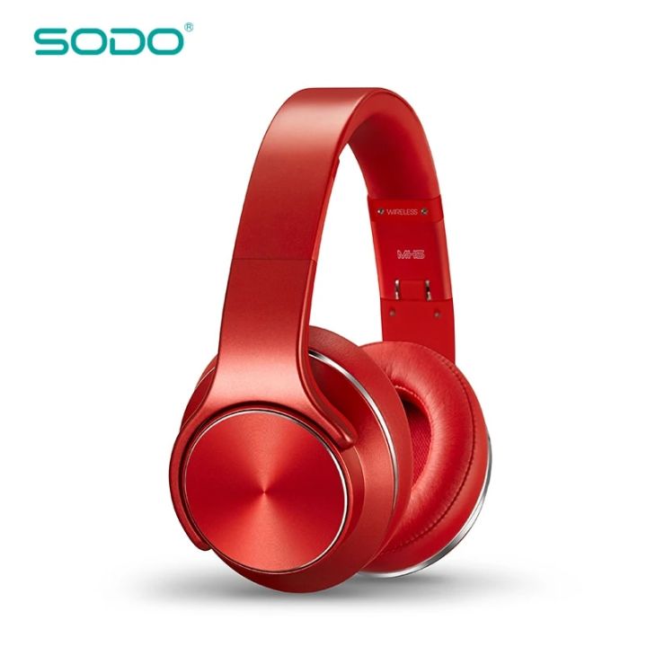 SODO MH-5 Wireless Headphones Speakers 2 in 1 HiFi Stereo Bluetooth-compatible 5.0 Over-Ear Headphones with Mic Support TF/FM