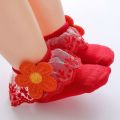 Sweet Flower Newborn Baby Socks Lace Ruffle Princess Baby Girls Spring Autumn Infant Toddler Floor Socks Sokken.