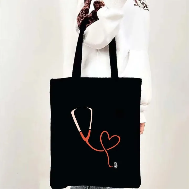 Medicine%20Health%20Heart%20Brain%20Doctor%20Nurse%20Medical%20Cross%20Floral%20Stethoscope%20Men%20Women%20Shoulder%20Canvas%20Totes%20Bags%20Shopping%20Handbags%20-%20Image%207