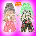 6 Pieces set Multi Color girls Half Pant by difference color. 