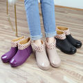 Rain Boots for Women Rain Shoes Women Low-Top Anti-Slip Waterproof Mid-Calf Cotton Rain Boots Korean Fashion Cute All-Match Rain Boots.
