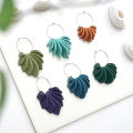 5 PCS/Set Fashion Geometric Shape Polymer Clay Cutter DIY Teardrop Earring Pendant Jewelry Cutting Mold Pottery Tools SnowWhite.