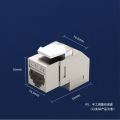 RJ45 Coupler 10G Cat6A 90 Degree Angled Shielded RJ 45 Female Splitter Keystone Jack Adapter For Panel Wallplate Lan Connector. 