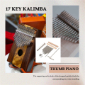 JAERBEE 17 Keys Kalimba Thumb Finger Piano DIY Keys+Bridge+Tuning Hammer Kit Musical Instrument Part Accessories. 