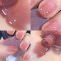 Nail polish gentle, long-lasting, fast drying, tasteless, no baking, spring summer students' nude color is white, can be torn and peeled, female.