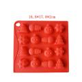 New Christmas Silicone Chocolate Cake Biscuit Mold Mousse Mould 3D DIY Snowman Handmade Kitchen Baking Tools Accessories. 