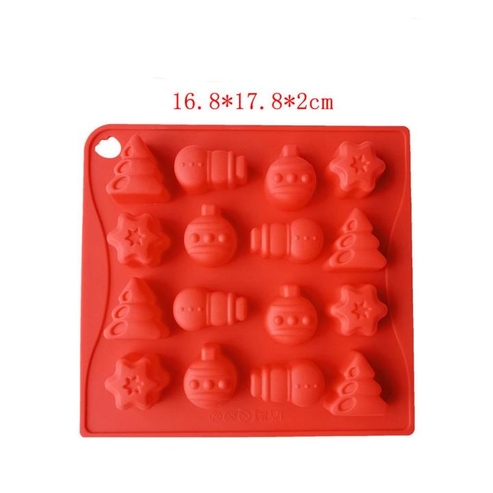 New Christmas Silicone Chocolate Cake Biscuit Mold Mousse Mould 3D DIY Snowman Handmade Kitchen Baking Tools Accessories