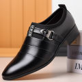 Classic Leather Shoes for Men Slip on Pointed Toe Oxfords Formal Wedding Party Office Business Casual Dress Shoes for Male2023 KEEMEEUYZO. 