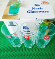Crystal Clear transparent Beautiful unique design Water /Drinking /Coke / Sorbat/Milk/ Lassi/ premium glass Set 6 Pieces Model N66T. 