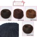Straight Hair Bun Wig Elastic Rubber Band Fake Hair Bun Drawstring Ponytail Synthetic Chignon Hairpiece. 