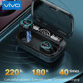 【Ready Stock+FREE Shipping+COD】 VIVO M10 Wireless Earbuds Bluetooth Earphones LED Display Button Control In-Ear Touch Control Sports Earphones Xiaomi Smart Phone Android Phone.