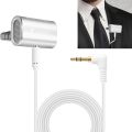 Yanmai R977 Recording Clip-on Lapel Mic Lavalier Omni-directional Double Condenser Microphone, Compatible with PC/iPad/Android and others, for Live Broadcast, Show, KTV, etc (Silver). 