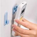 2 Pair (4Pcs) Self Adhesive Plastic Hooks Holder Remote Control Sticky Hook Hanger TV Air Conditioner Key Wall Storage. 