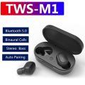 M1 Airdots Wireless Earphone Bluetooth V5.0 Earbuds Stereo Handsfree Earbuds With Mic Headphones Bass Sport Headset For Mobile Phone.