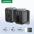 UGREEN PD 30W GaN Fast Charger AC Outlets Adapter 2 USB 1 USB-C Port Travel Plugs for iPhone 14 Xiaomi Wall Socket Power Strip Charger. 