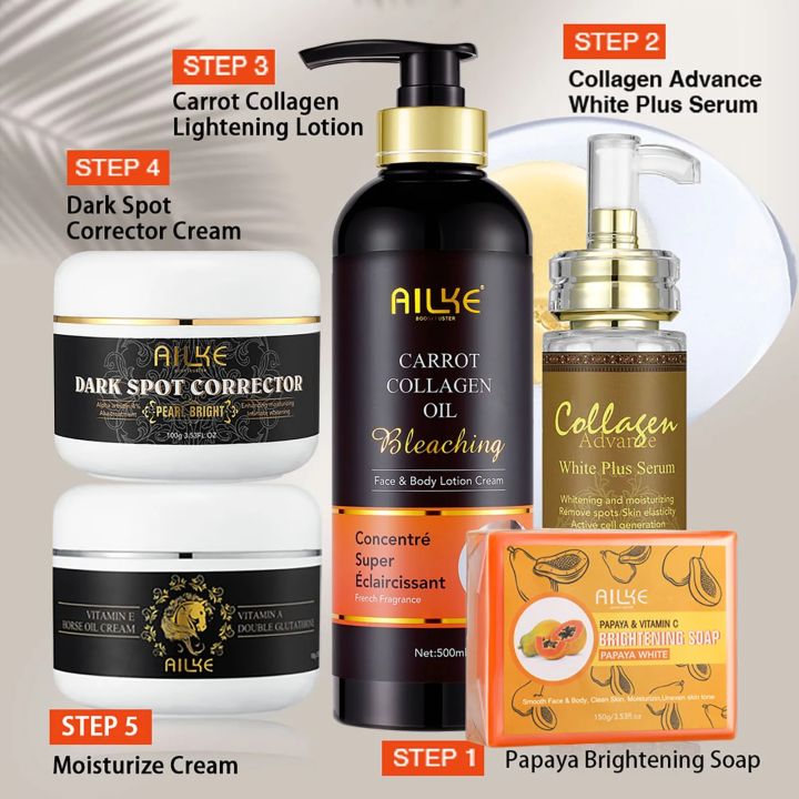 AILKE Collagen Skin Care, Perfect for Skin Lightening, Even Skin Tone, Remove Dark Spots, Stains, Hydration, For Men and Women Loser Lione