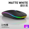 wireless bluetooth dual mode rechargeble backlit lighting ultra slim design compac size portable rgb mouse.