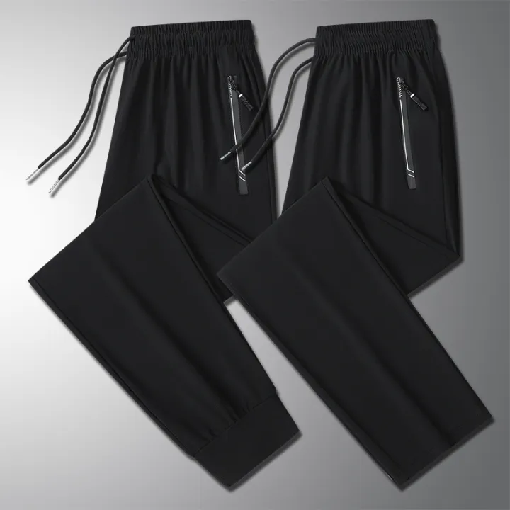 in%20sto%20Ice%20Silk%20ants%20Leg%20hree-color%20Straight%20Ankle-length%20ants%20en's%20orean-style%20wo-high%20Elast%20ubl%20Edition%20Casual%20Ice%20Silk%20ants%20en's%20-%20Image%203