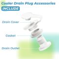 3Pack Replacement Drain Plug for Coolers, 1 Inch Shaft, Includes Gasket and Drain Cap. 
