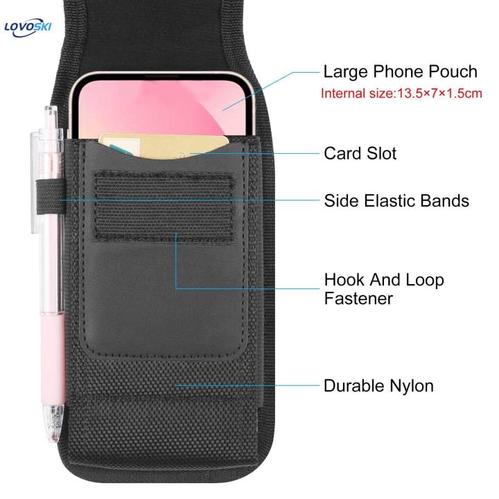 Cell%20Phone%20Nylon%20Protective%20Case%20Waist%20Bag%20Shockproof%20Outdoor%20Accessories%20Black%20-%20Image%207