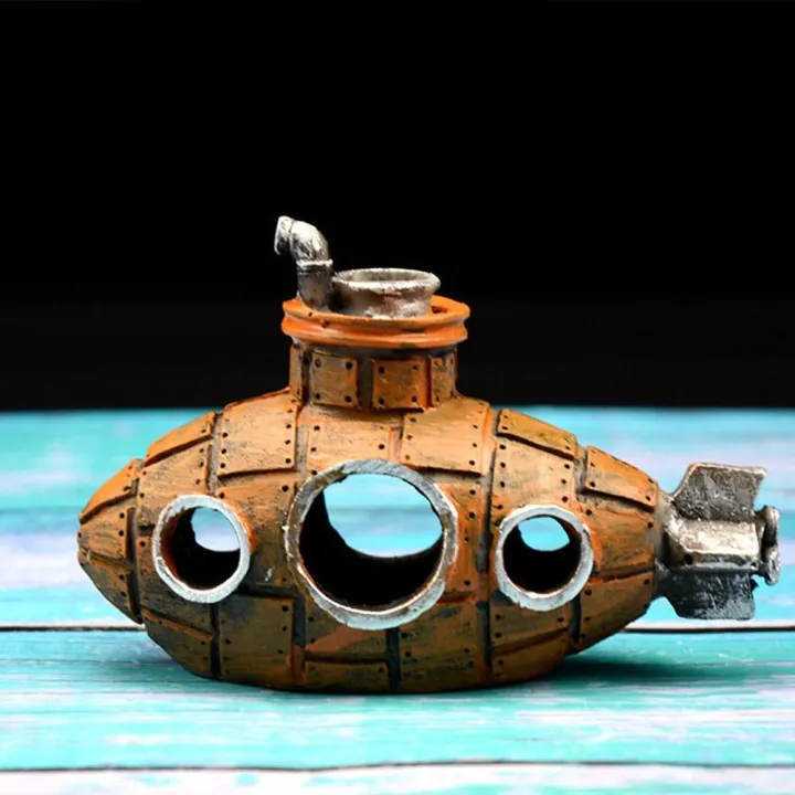 Retro%20Old%20Submarines%20Wreck%20Ornament%20Fish%20Shrimp%20Shelter%20Cave%20Hideout%20Artificial%20Resin%20Ornament%20for%20Aquarium%20Fish%20Tank%20Decoration%20-%20Image%203