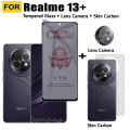 Realme 13+ Privacy Tempered Glass Realme 12+ 12X 12 5G 13 5G Realme 11 4G Screen Protector+Camera Lens Glass+Back Film.